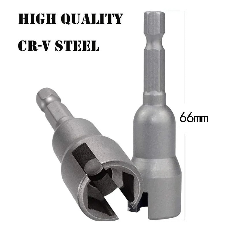 41g tool steel nut socket wrench with natural colour slotted sleeve sheet for electric screwdriver use