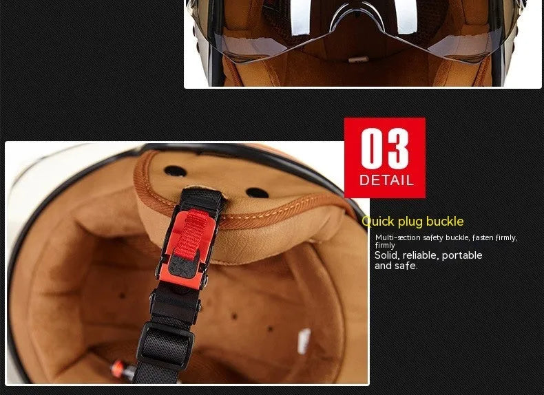 White, red, and green ABS half helmet for scrambling motorcycles and electric bicycles