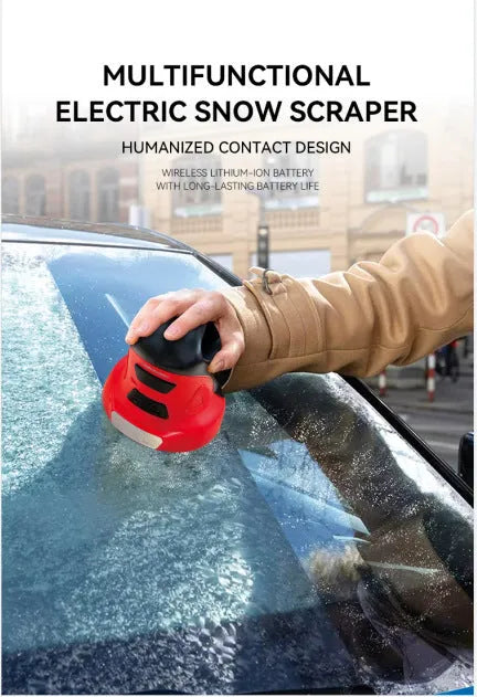 Plastic car ice scraper tool for winter snow removal with blue colour option