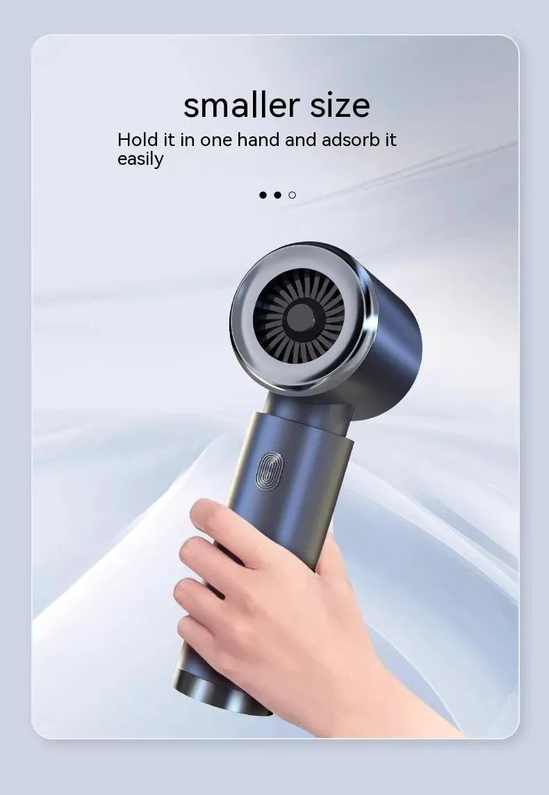 Space grey handheld wireless car vacuum cleaner and inflator with brushless motor