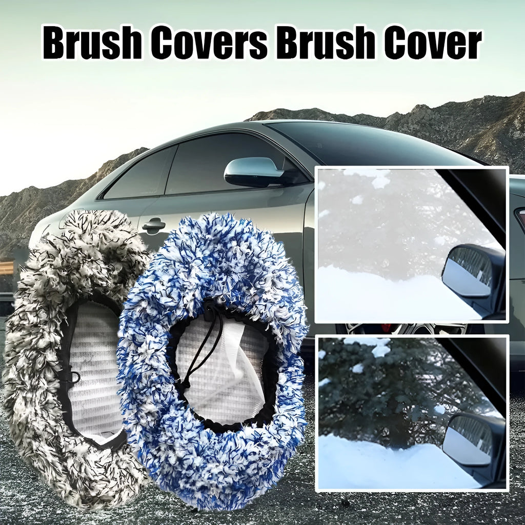 Replacement cloth cover for car long handle brush with flat mop design