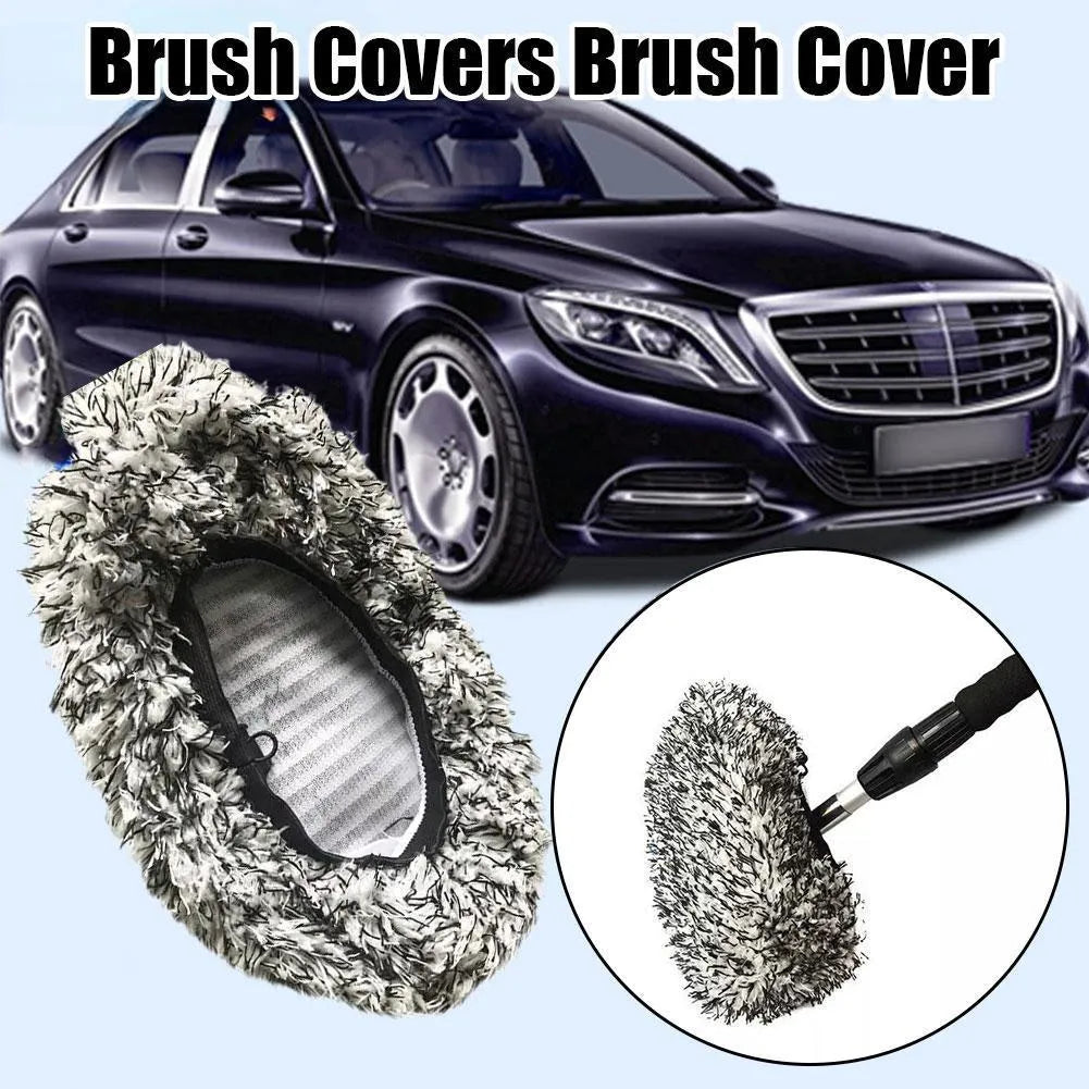 Replacement cloth cover for car long handle brush with flat mop design