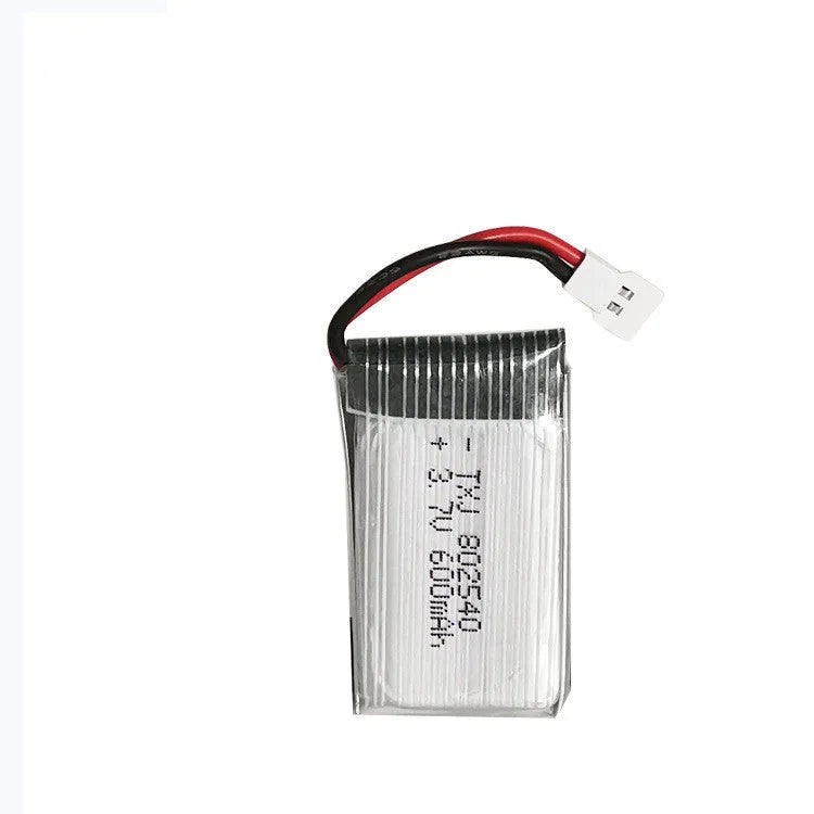 37V 600mAh UAV lithium polymer battery with 25C discharge, protection board, small white head plug, 45x25x8mm