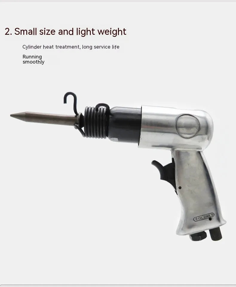150mm steel air hammer tool with hex and round handle options for brake and rust removal