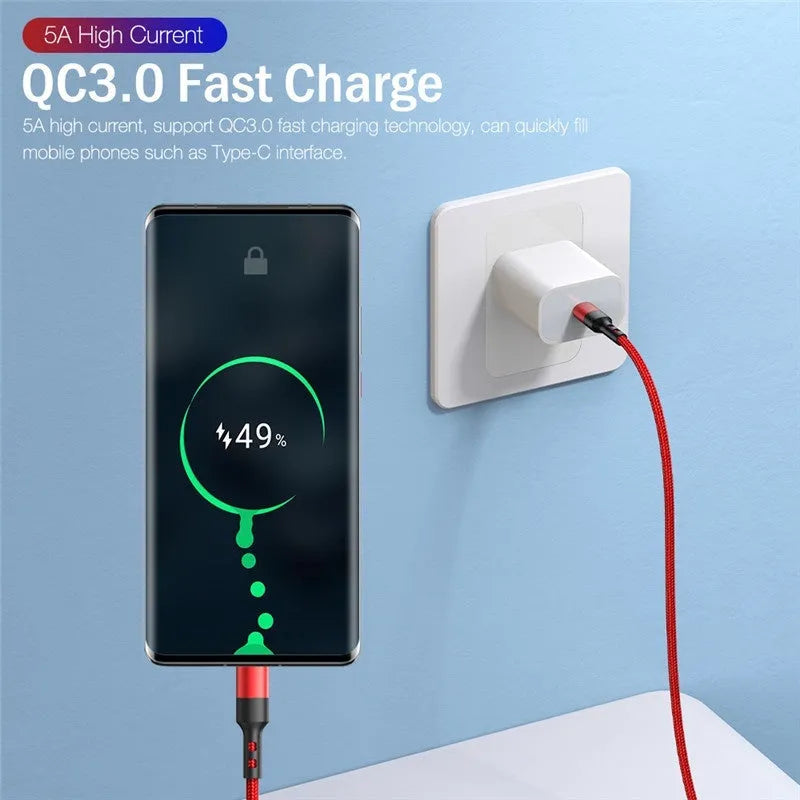 100W USB-C to USB-C PD fast charging cable in black with aluminium alloy connector shell