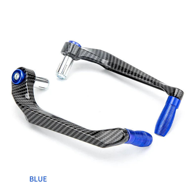 Pair of aluminium motorcycle hand guards with water transfer print in a choice of colours.