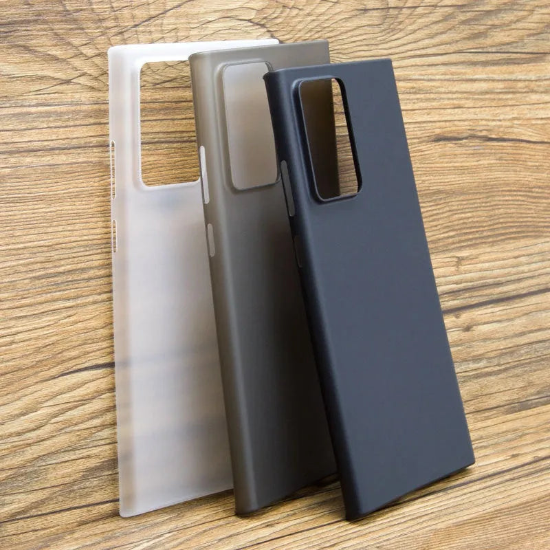 Ultra-thin matte PP phone case for Samsung Note 20 and Note 20 Ultra, black colour