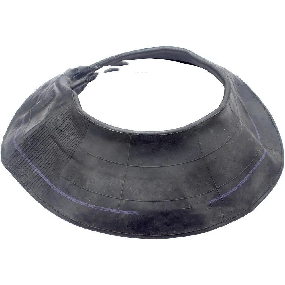 Set of two 16x8.00-7 size black inner tubes with TR13 straight valve stems and four dust caps.