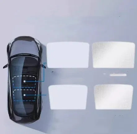 Ice crystal curtain car sun visor with silver tape thermal insulation for general vehicle models