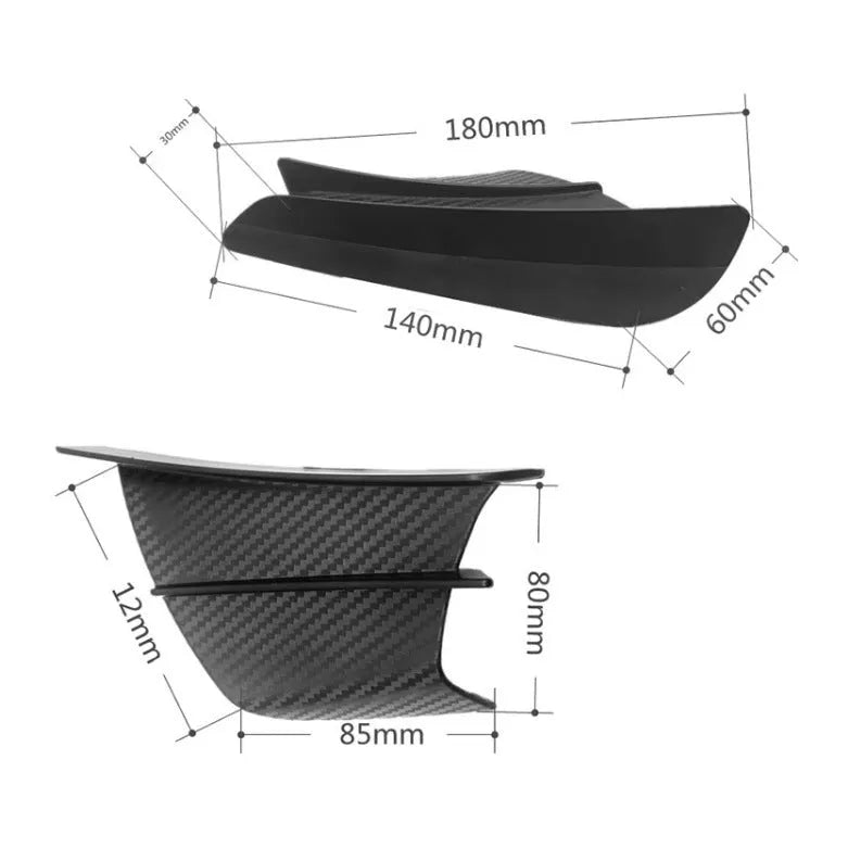 Motorcycle wind wing spoiler accessories in four glossy patterns with 18x8cm dimensions