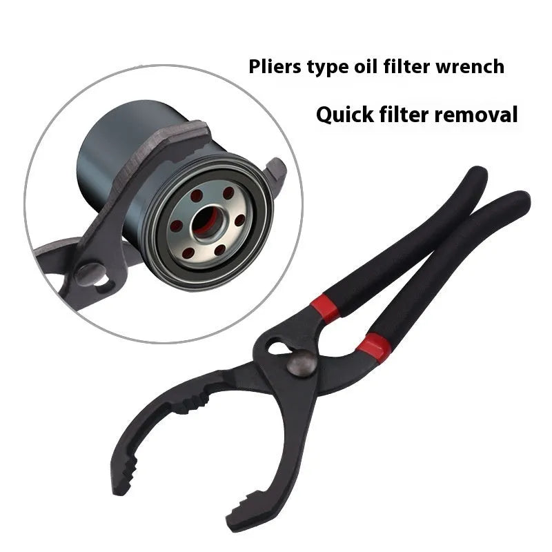10 inch Y shape oil filter wrench with adjustable 77-150mm opening, high carbon steel and plastic, 321g bagged