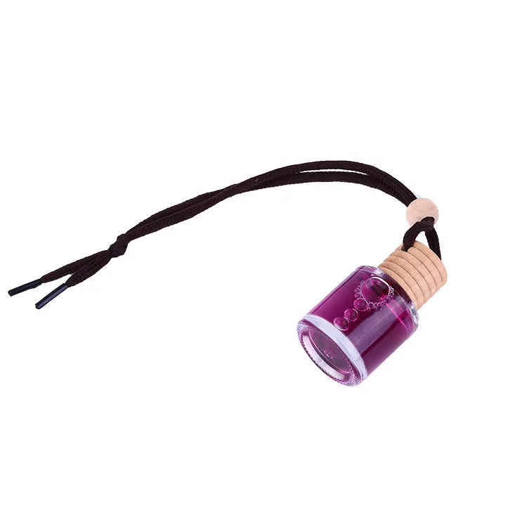 Glass bottle car air freshener hanging ornament with 55g scented gel