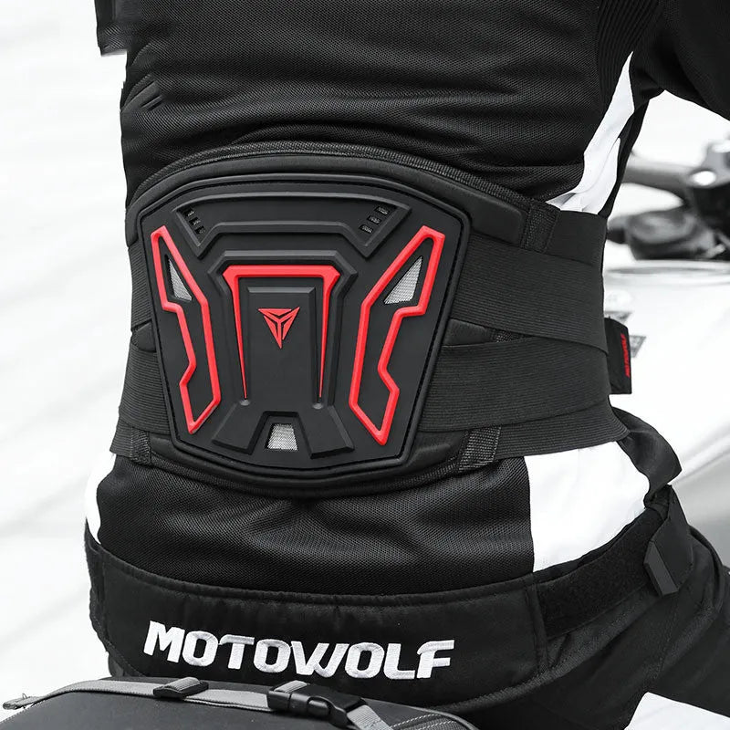 MDL1028 motorcycle waist support harness in black or red colours