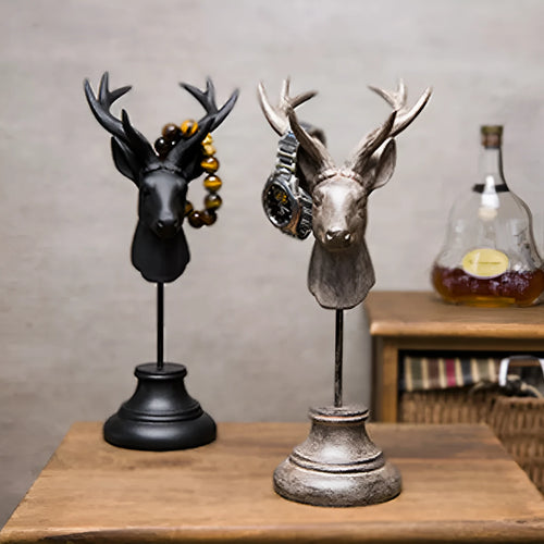 Natural resin animal sculpture home decoration in three colour options showing detailed modelling