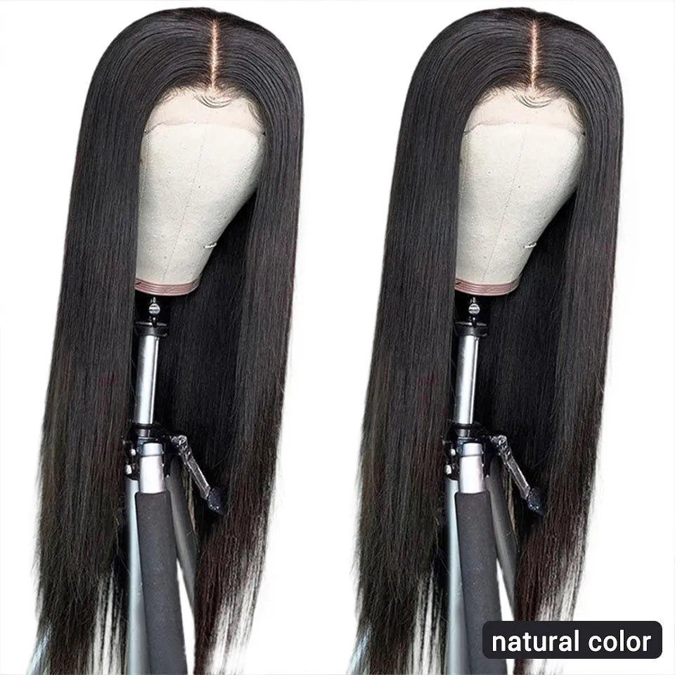 Wine red long straight wig for women, 70cm length, full mechanism, adjustable button net