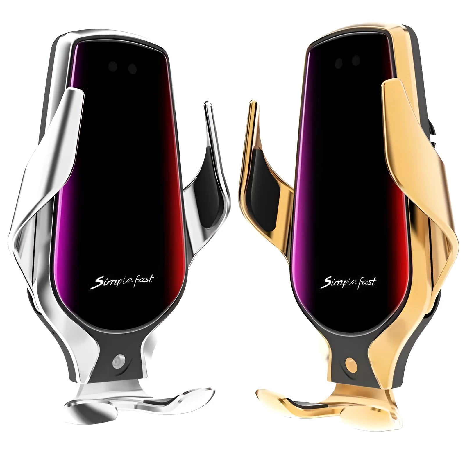 Magic Clip R3 car phone holder with dual charging ports mounted on dashboard