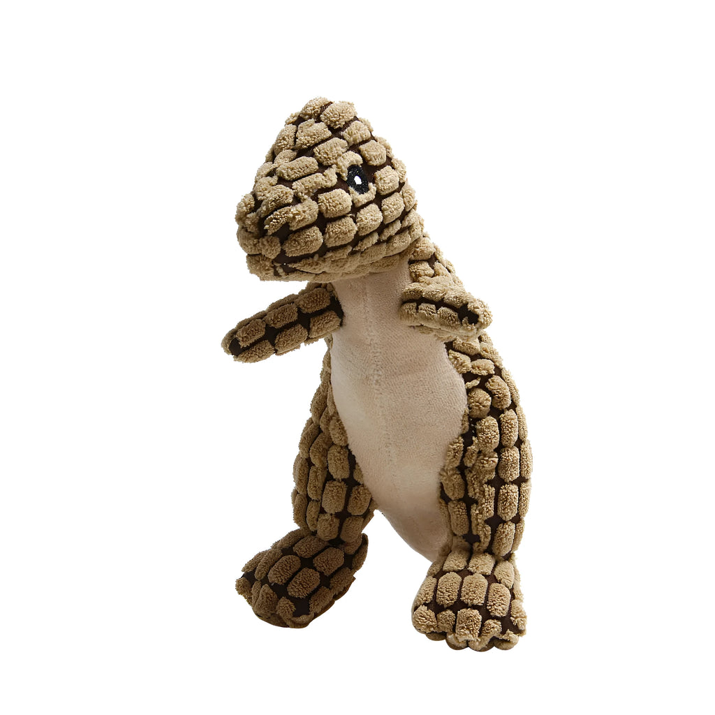 Grey, green, or orange bite-resistant dog toy with sound for puppies and large breeds.