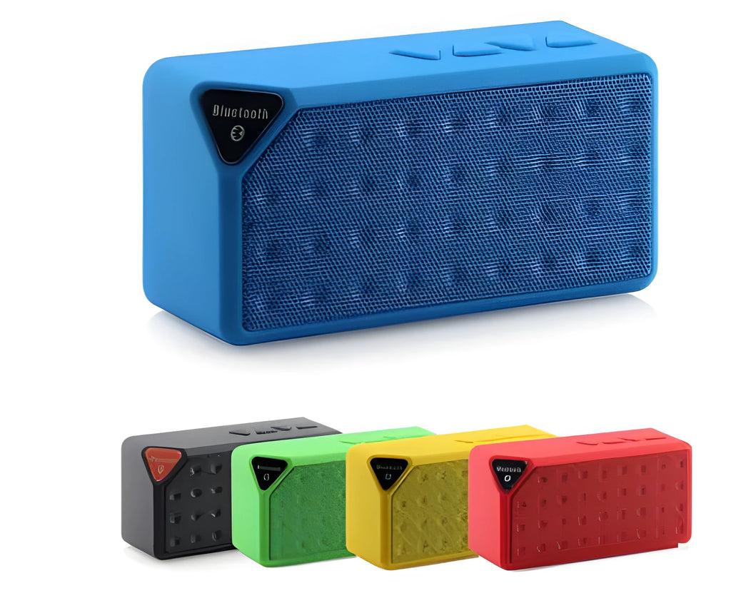 Cannon X3 small cube-shaped wireless Bluetooth speaker in chosen colour on a surface