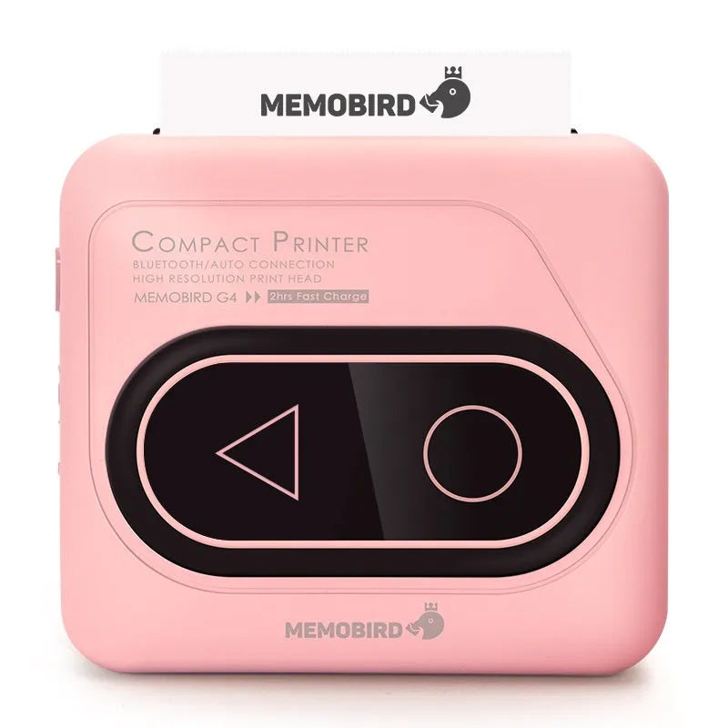 Portable avocado green Bluetooth thermal mini printer for mobile phone photo and text printing