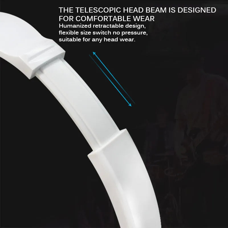 Black over-ear wired headphones with adjustable headband shown in folded and unfolded positions