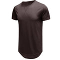 Men's slim fit cotton T-shirt in various colours with short sleeves and pullover design for hip hop style