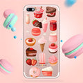 Transparent ice cream pattern silicone phone case for Apple iPhone models