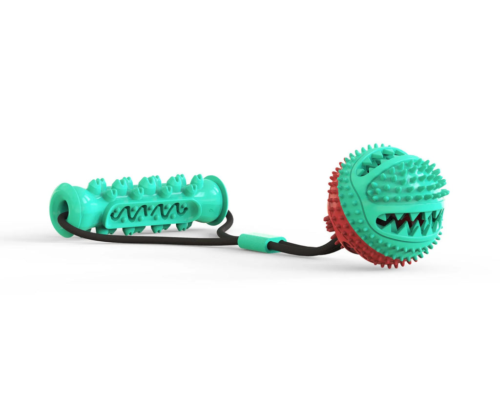 Pet toy set with pull rope, 8.5cm training ball, and 12cm molar stick for dogs