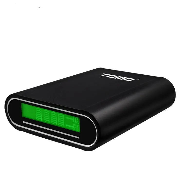 DIY mobile power box kit for 18650 batteries showing LCD display and dual ports