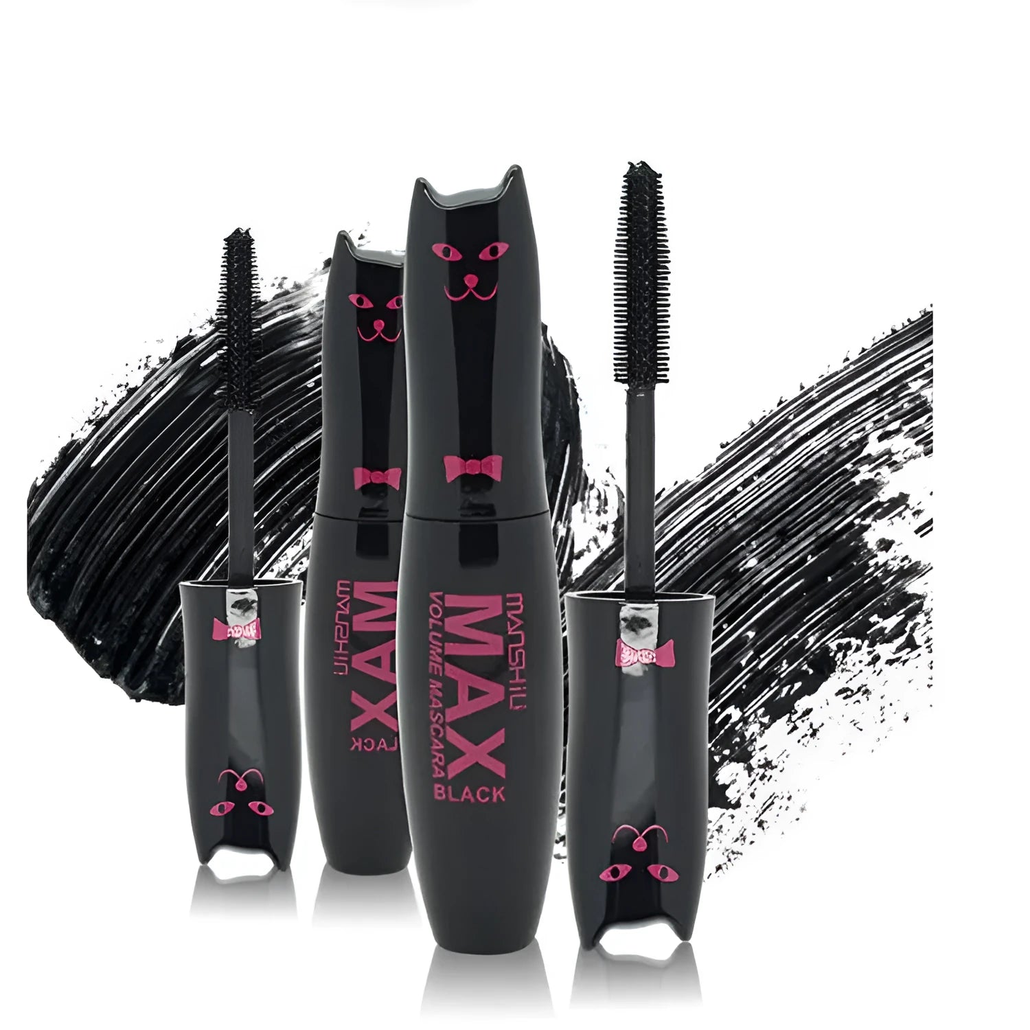 Cat Curl Mascara in black with volume brush for curling and defining lashes