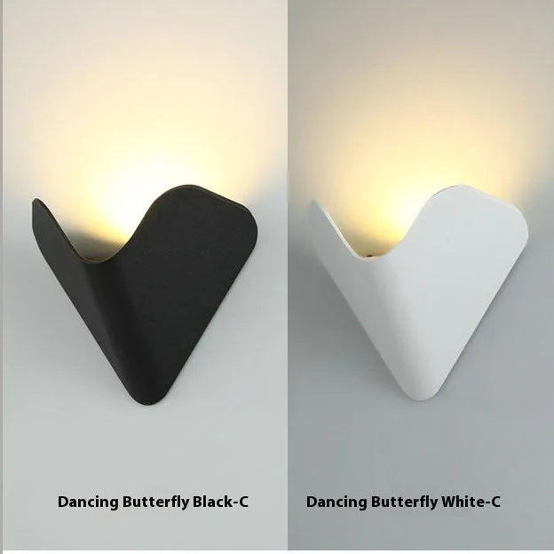 Black and white aluminium IP65 waterproof 5W LED courtyard and bedside lamp.