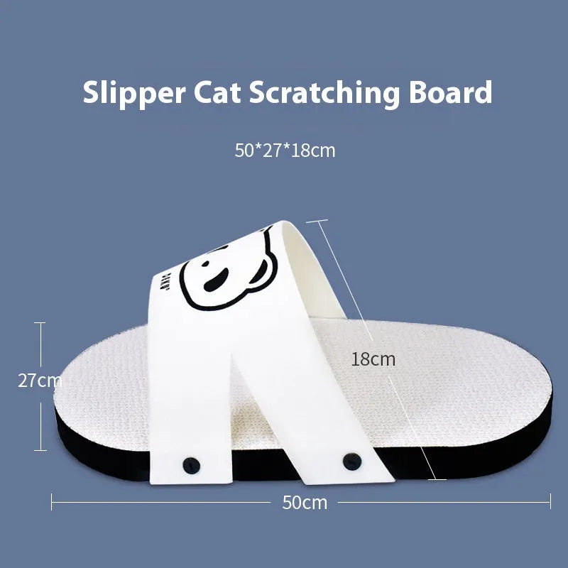 White slipper style corrugated paper cat scratch board for cats