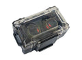 EARMOR M20 black electronic earplugs with charging case, silicone rope, and spare ear tips.