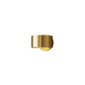 Modern simple style copper wall lamp in black or gold finish with plug.