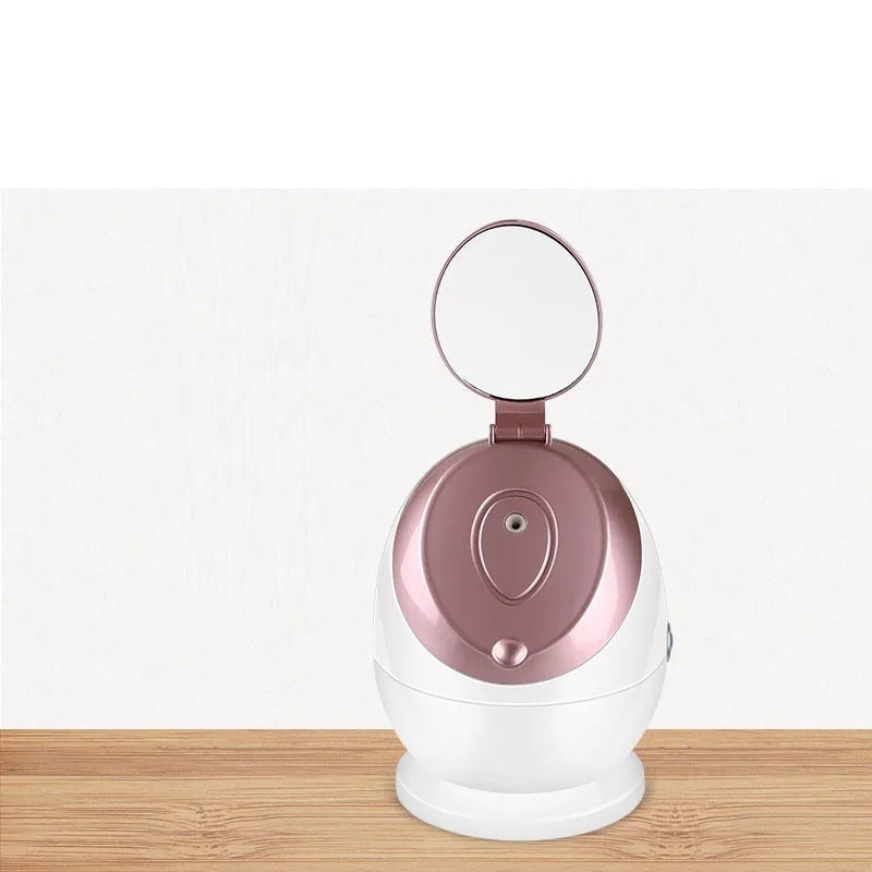 White Nano Ionic Facial Steamer SA-166A with thermal spray function on a tabletop