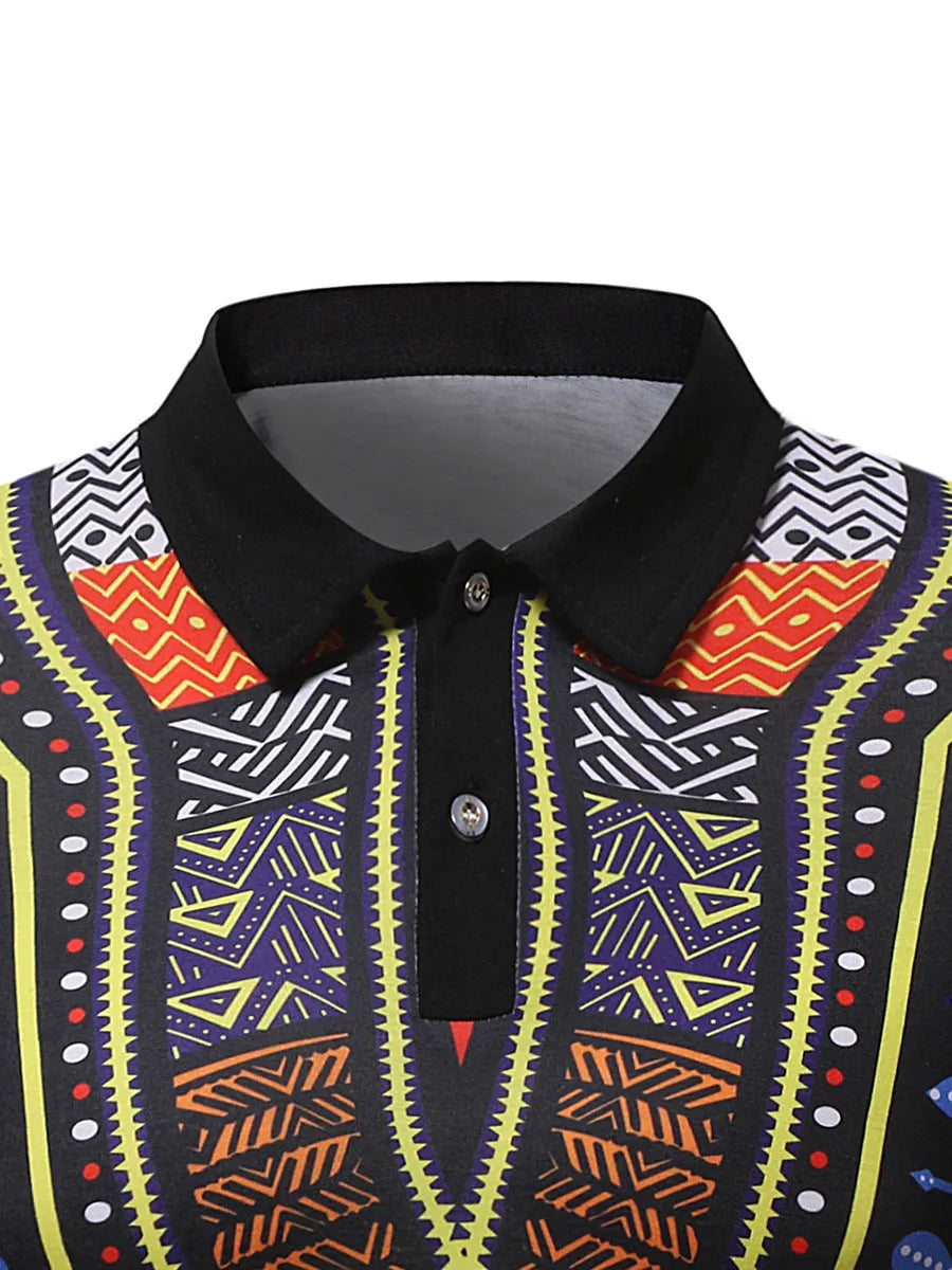 African muscle polo men's slim fit cotton short sleeve raglan top club gym streetwear