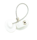 Window security chain lock with 18cm steel cable and aluminium alloy body in white colour