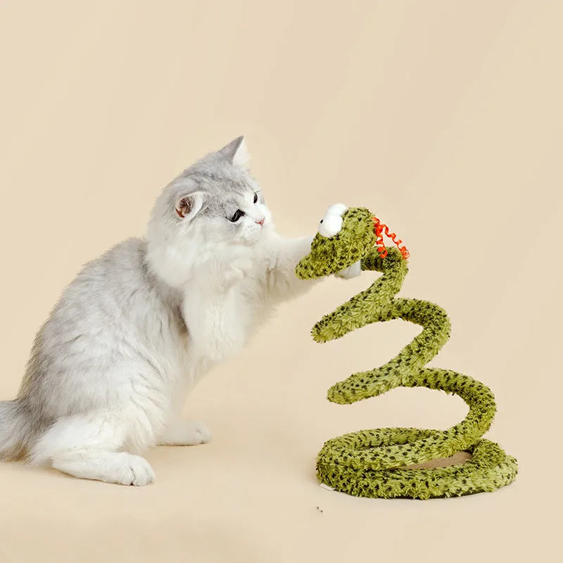 Green feather cat teasing stick toy with long 140 cm pole for interactive play.