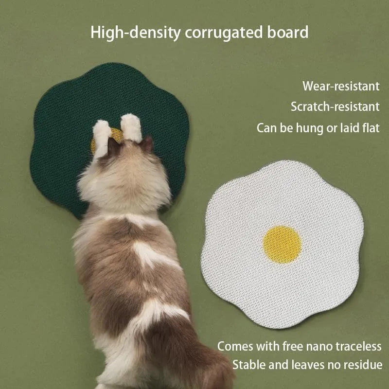 Wall mounted cat scratching board with corrugated surface in choice of colours