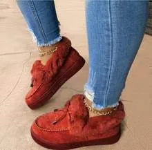 Women's warm cotton house shoes with velvet trim and a non-slip rubber sole in various colours.