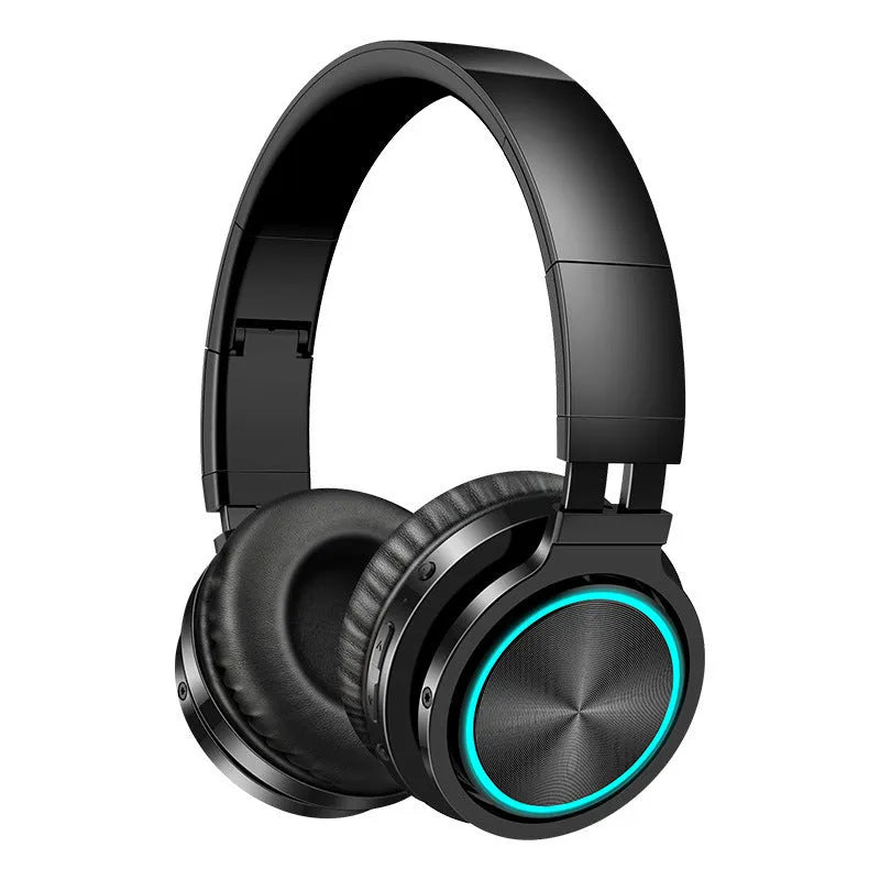 B12 folding wireless Bluetooth headset in black, black and red, or white and grey colours