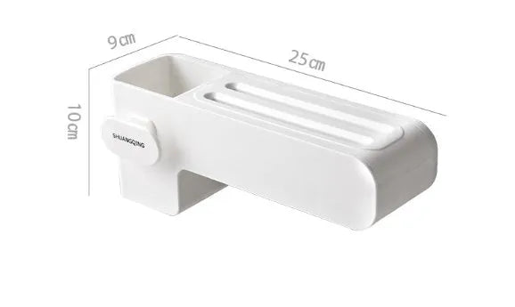 White plastic kitchen knife rack with 26cm height for countertop organisation