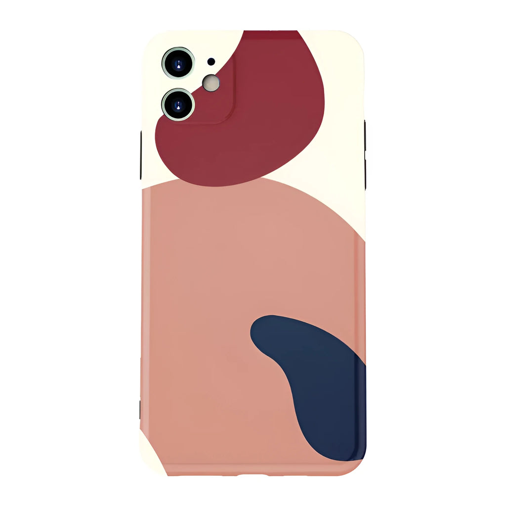 Graffiti silica gel mobile phone case for iPhone 11 Pro Max with Japanese and Korean style print and frame colour matching