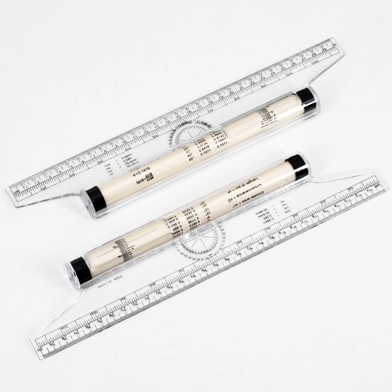 30cm plastic multifunctional rolling ruler with rollers and measuring scales