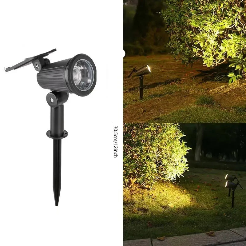 New outdoor solar waterproof spotlight plastic flower shape 5W 2.4V garden lighting