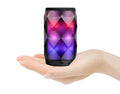 Black crystal diamond cut Coke can shaped lantern Bluetooth speaker with colourful starry sky lighting effect.