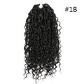 Crochet hair in dirty braid style, chemical fibre high temperature wire, 14in and 18in, colours 1B, 1B/27, 1B/30, 1B/Bug.