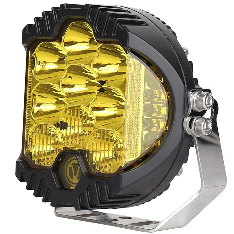 50W LED gold work light, yellow light, 12-30V, die-cast aluminium alloy housing, 5000lm output