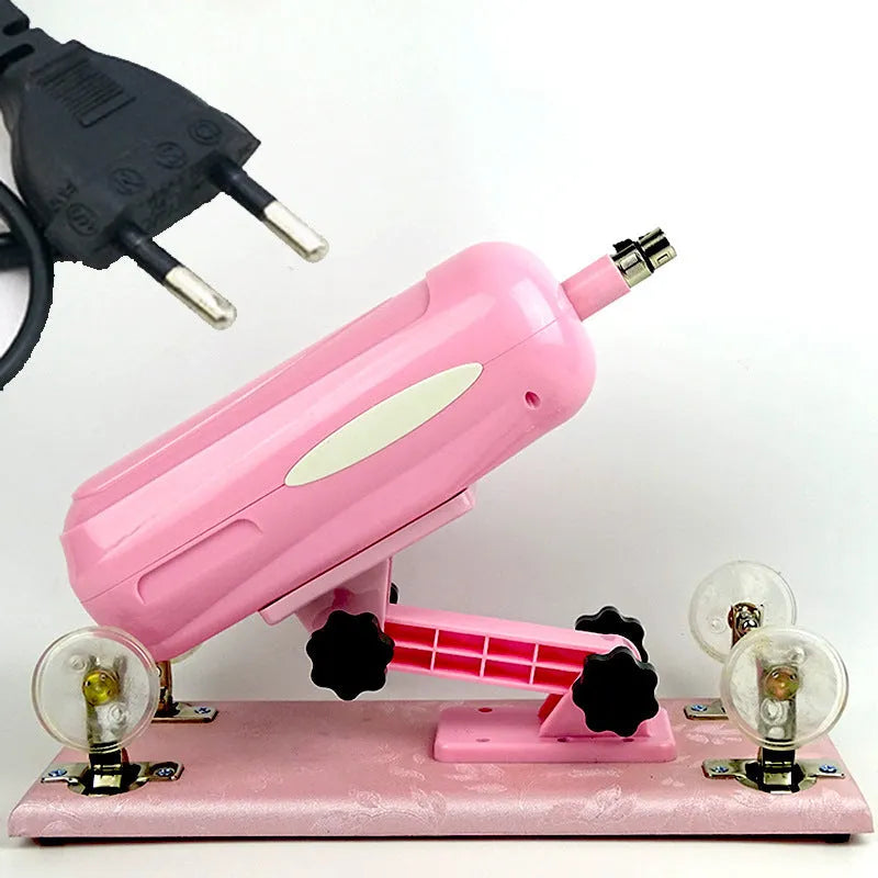 Bobb women's automatic telescopic thrusting sex tool in purple, black, or pink colours showing 37cm length