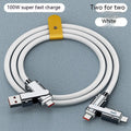Fast charge mobile phone cable with zinc alloy connectors in multiple colour options