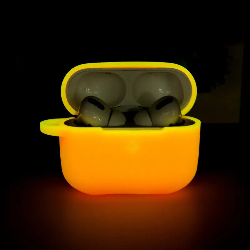 Luminous silicone protective case for AirPods AirPods Pro AirPods 3 with optional carrying strap